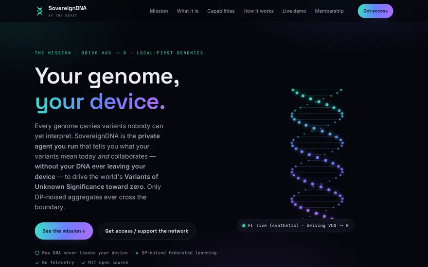 SovereignDNA — screenshot